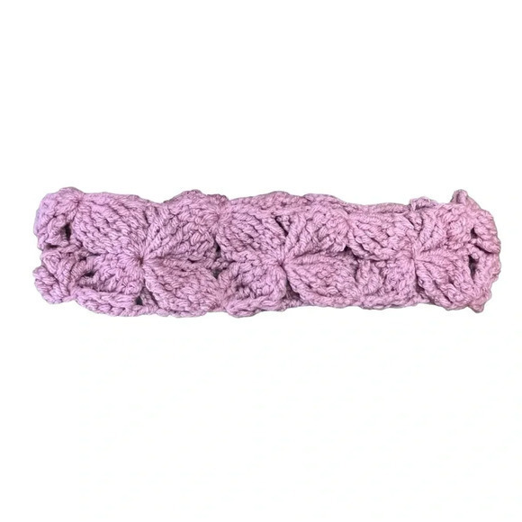 HANDMADE CROCHET KNIT HEADBANDS SET OF 4 PINK PURPLE WOMEN KIDS - Picture 3 of 6